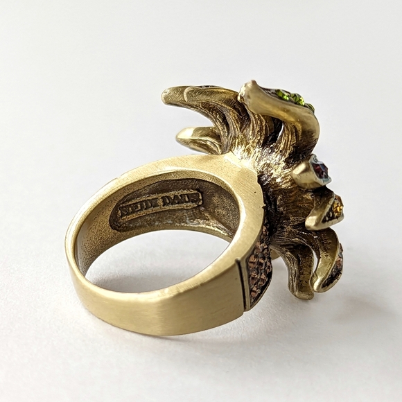 Signed HEIDI DAUS "Sublime Star" Multicolor Statement Ring Rhinestones Size 6.5 - Picture 6 of 12